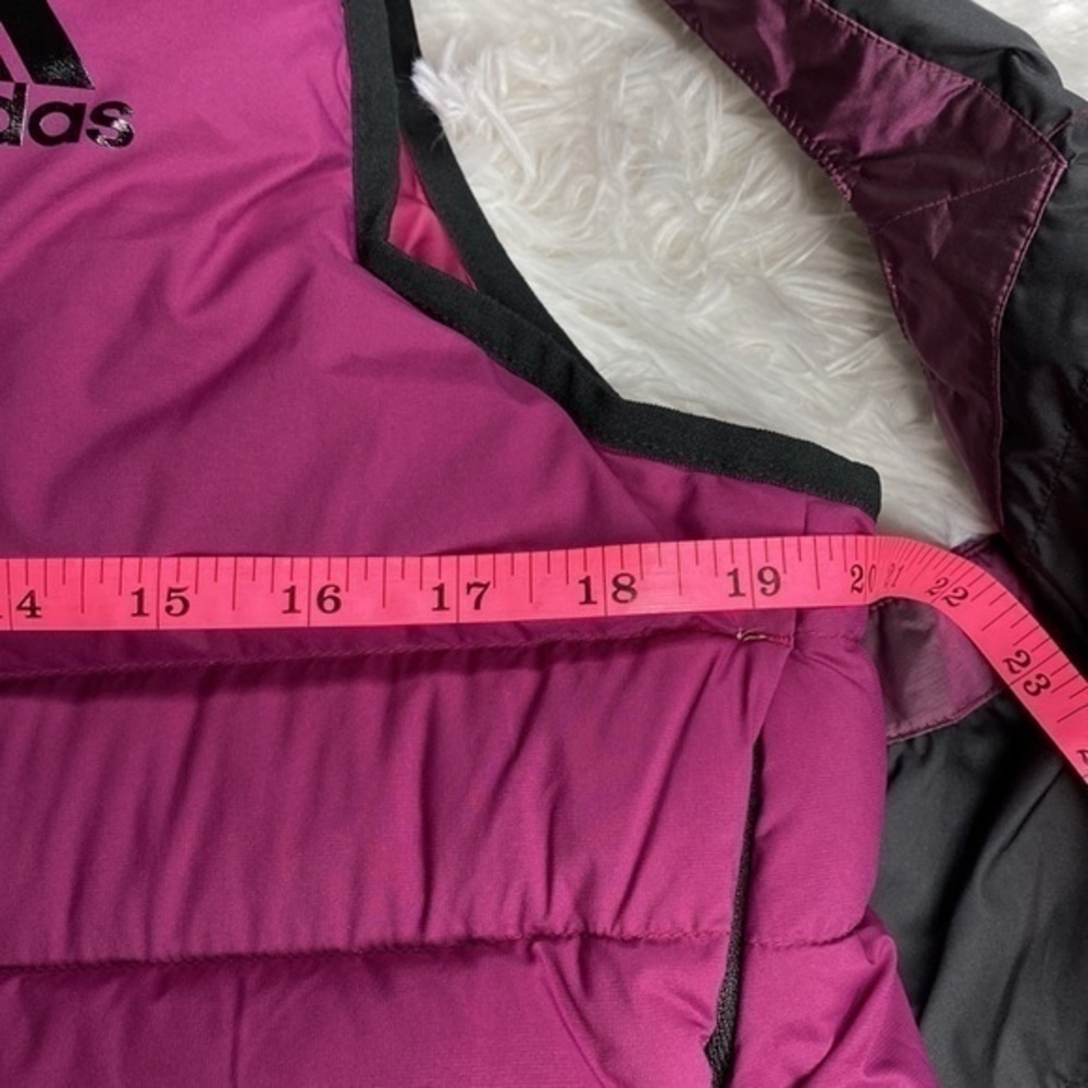 Adidas W down vest C.R. in power berry size small NWT - Picture 8 of 16